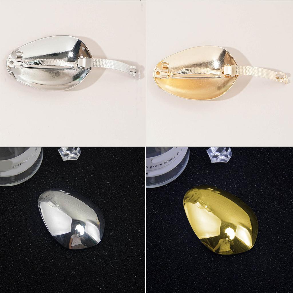 Простые заколки из сплава Милые заколки для волос Металлические заколки-яичная скорлупа Боковые заколки для волос Модные аксессуары для женщин девушек