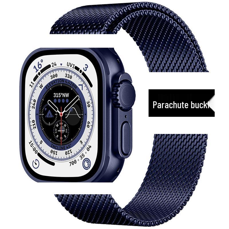 Оригинальный миланский стальной ремешок для Apple Watch Ultra2, iWatch10