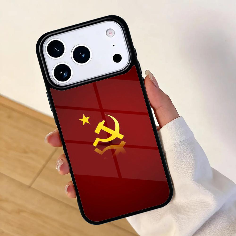 lenin Soviet Union flag SOFT Mobile Phone Case for IPhone 17 AIR 16pro Max 15 14 13 12 11 Bumper Cover