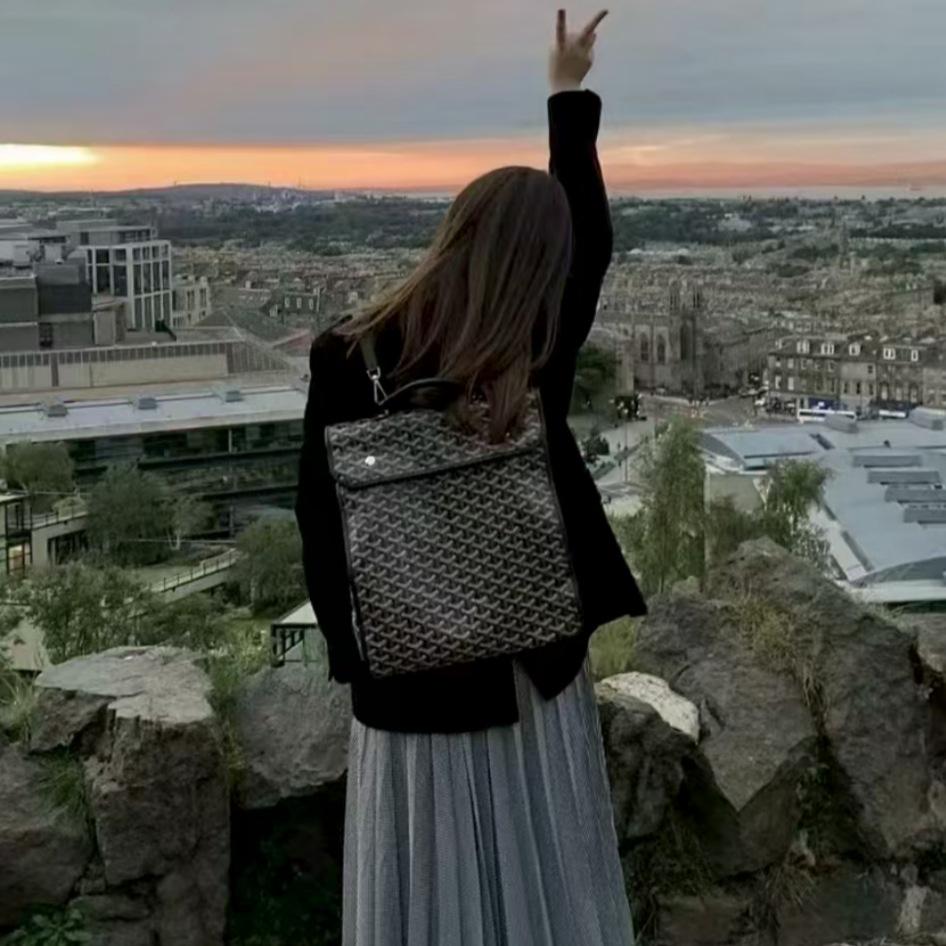 2025 Goya Houndstooth Large Capacity Unisex Commuter Backpack