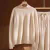 2025 A/W Wool Knitwear: Center Line, Irregular High Neck, Raglan Sleeves, Wool Base Layer.