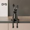 Sitting Figurine Ceramic Bunny Rabbit Sculpture Minimalist Bunny Statue For Counter Desk Bookshelf Home Bar Office Decoration