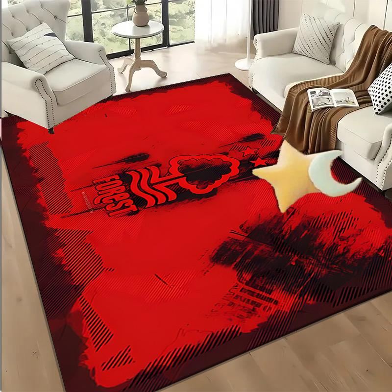 1PC Forest Club Emblem Floor Mat for Living Room, Game Rooms, Office, Bedroom, Office Floor Mat Playful Design, Christmas fan gifts