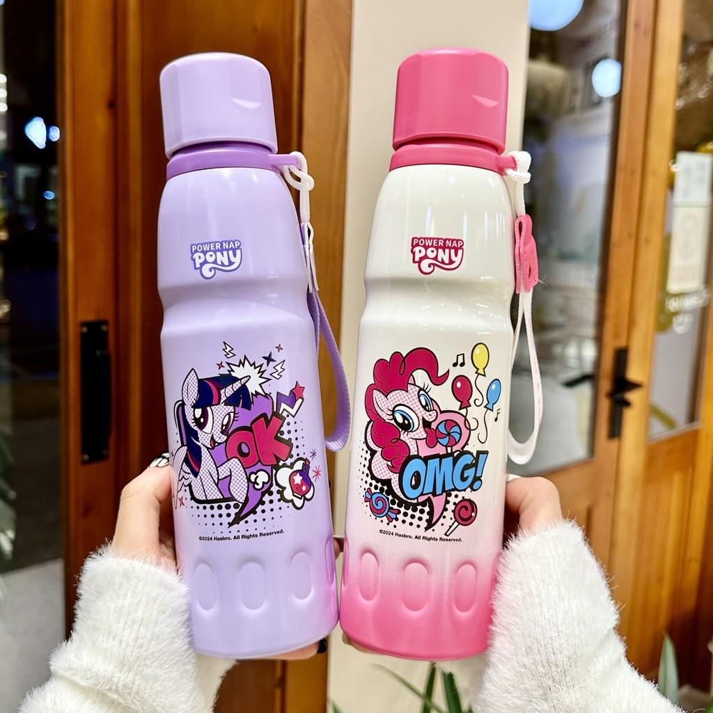 Термокружка My Little Pony с трубочкой для детей, портативная кружка для горячих и холодных напитков