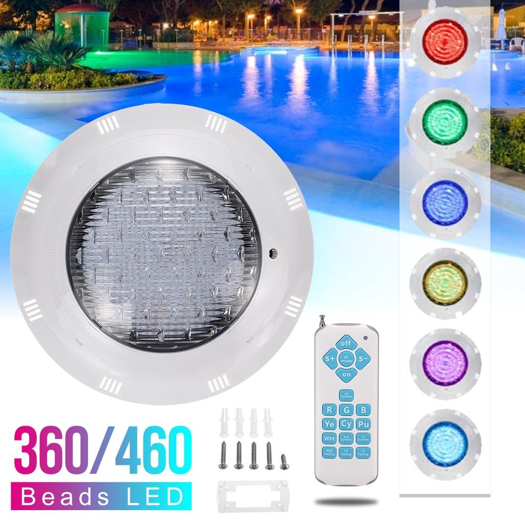 IP68 RGB светодиодный светильник для бассейна 360/460LED водонепроницаемый AC12V уличный подводный светильник для пруда с дистанционным управлением