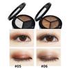 Tri-color Matte Shimmer Glitter Eye Shadow Palette Earth Color with Mirror with Brush Long-lasting Women Makeup Tools