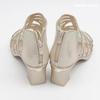 Desire Rose Women Sheer Back Zipper Ankle Sandal Heel 6cm