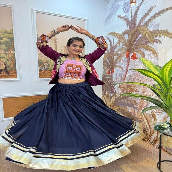 Bohemian Chic Skirt & Embroidered Jacket Set with Crop Top