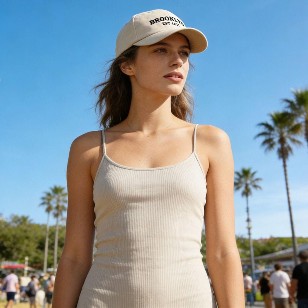 Letter Embroidered Baseball Cap Breathable Fishing Cap Creative Sunscreen Hat Daily Wear