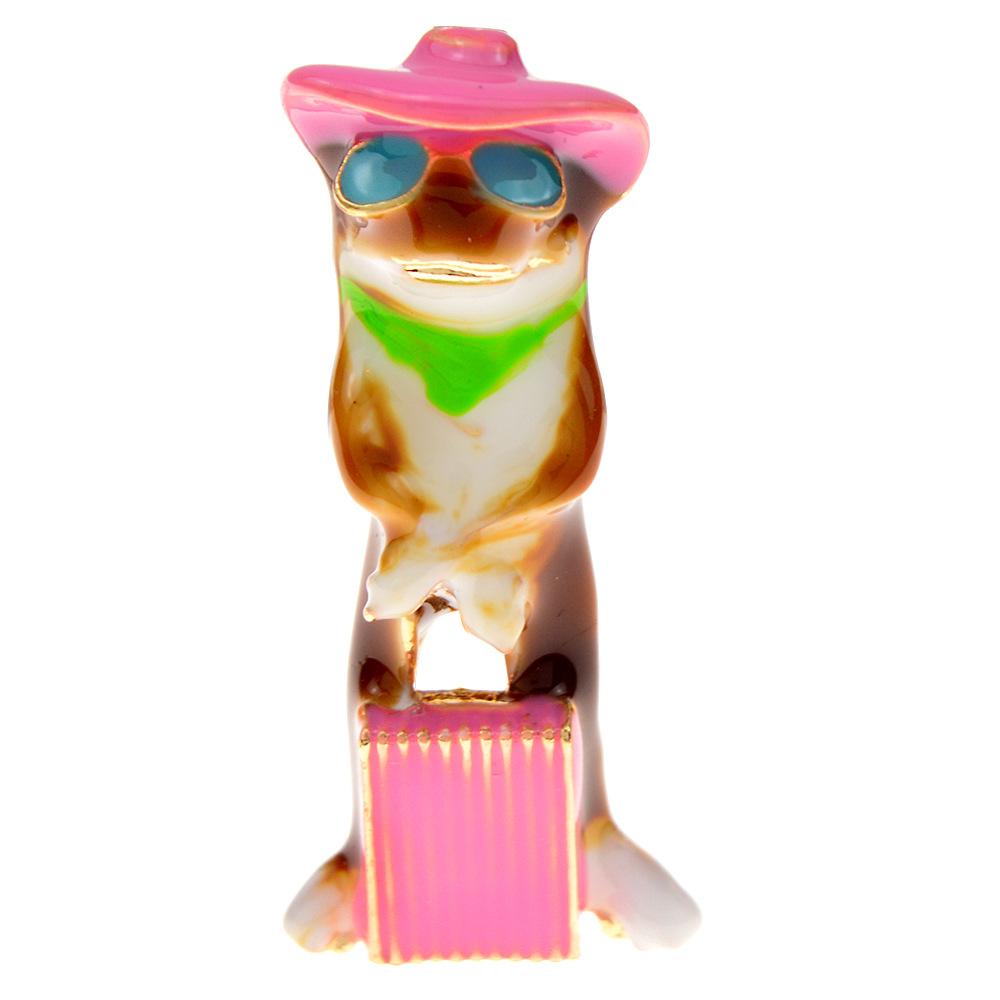 Blucome Alloy Enamel Pins Cute Frog Anime Brooch for Woman Man Suit Hijab Pins Christmas Gifts