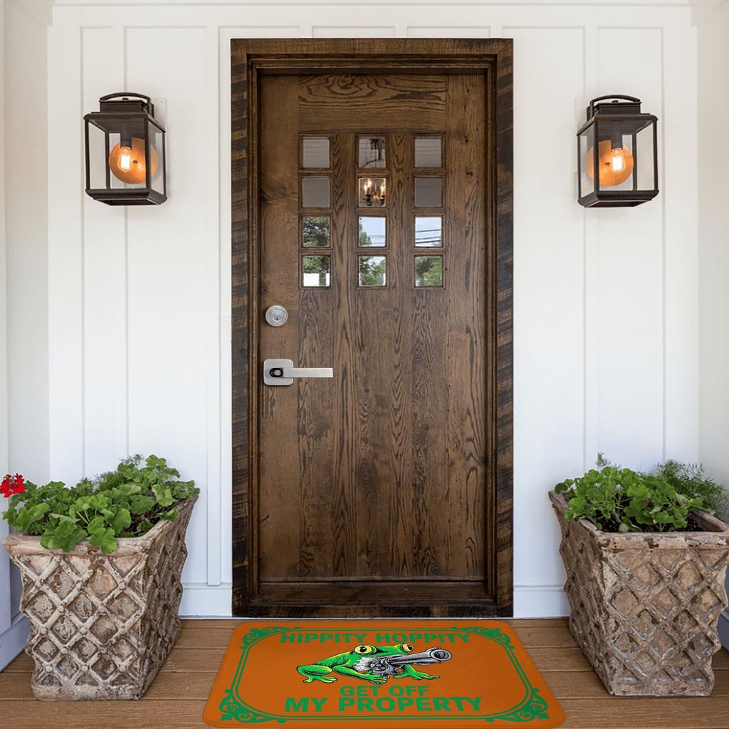 Hippity Hoppity Get Off My Property Front Floor Door Entrance Mats Indoor Kitchen Bath Doormat Balcony Carpet Rug