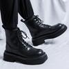 Мужские ботинки Fried Street Martin Boots 2025 года, осенне-зимние, круглые, с толстой подошвой, черные, в стиле знаменитостей из Интернета, 5012-R