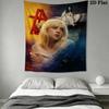 Billie Eilish Wall Tapestry Aesthetic Wall Hanging Printed Fabric Blanket Decorative Tapestries for Bedroom Living Room Home Decor