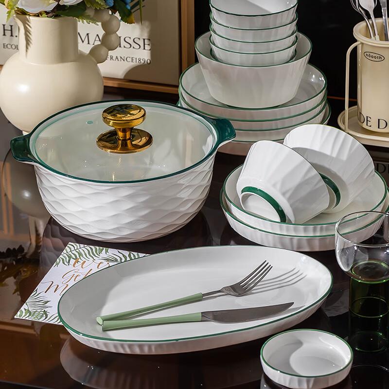 KANGMO Роскошный керамический набор столовой посуды