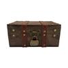Lockable Wooden Trinket Box with Lock Antique Style Storage Chest for Jewelry Photos Props Display Keepsakes Organiser