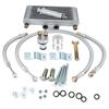 Motorcycle Engine Oil Cooler Cooling Radiator Kit 125Ml Aluminum Silver for Honda CB CG Engine