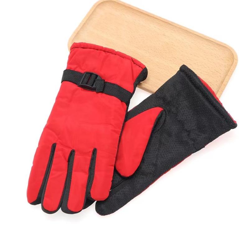 Детские перчатки, водонепроницаемые, уличные, с полным пальцем, теплые детские перчатки, зимние варежки для мальчиков и девочек от 3 до 13 лет