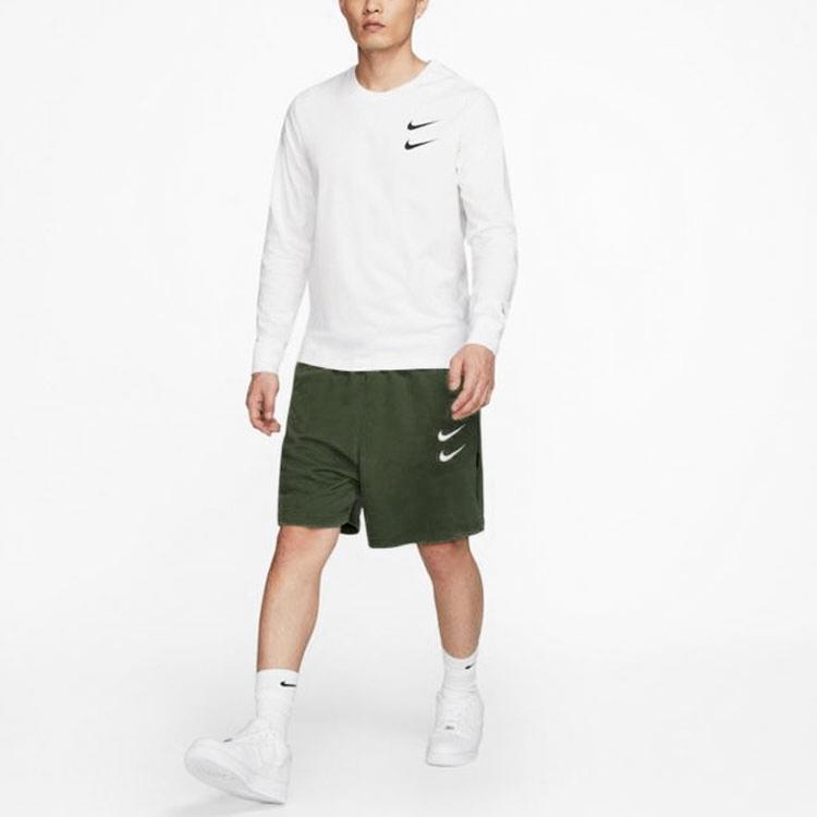 Nike Футболки мужские белые с круглым вырезом умеренного прямого кроя DB6156-100
