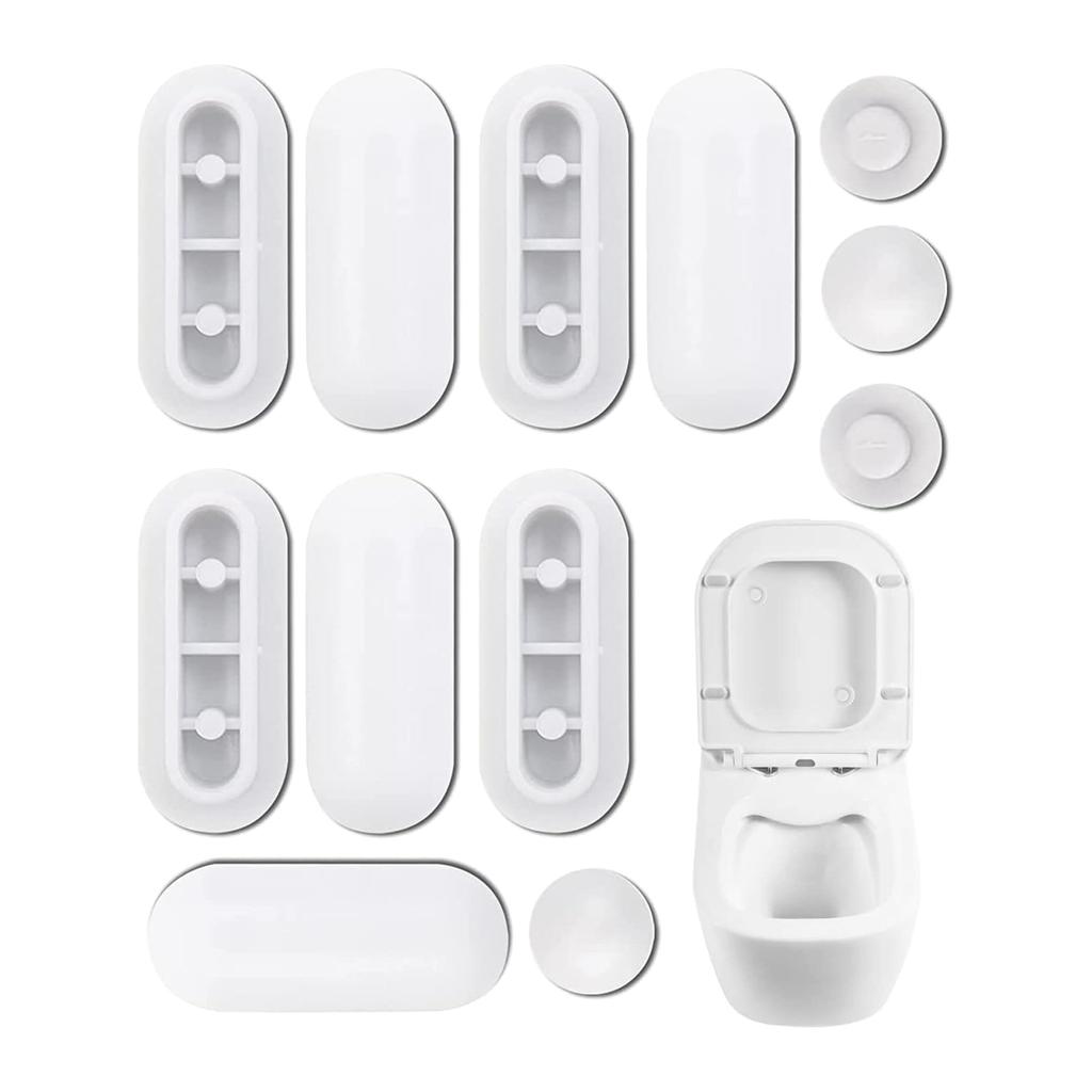 12 шт. буферов крышки унитаза, опорные заглушки для демпфера сиденья унитаза, бампер сиденья унитаза, 8 колец и 4 буфера крышки