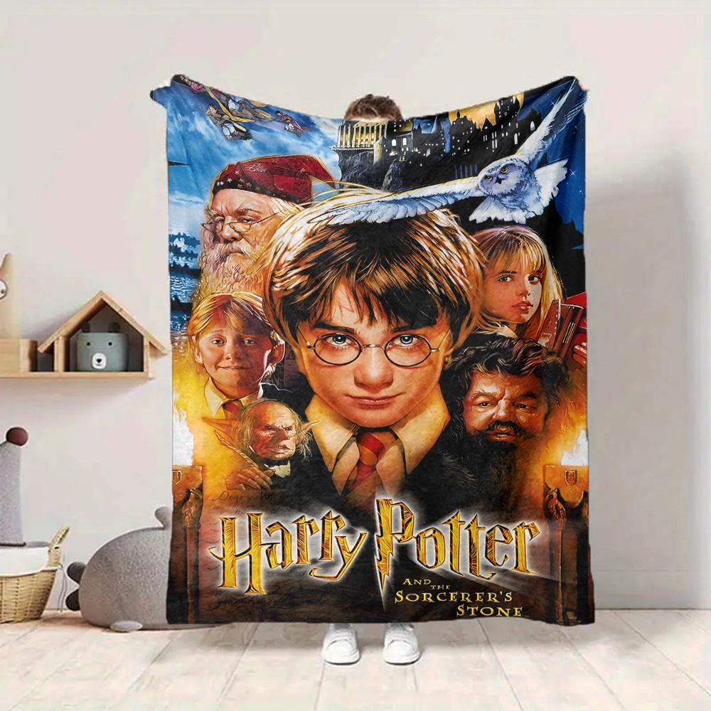 1 шт. Фланелевое покрывало Гарри Поттер - HD-печать, легкое, мягкое, теплое, всесезонное покрывало для дивана, кровати, путешествий, кемпинга 100