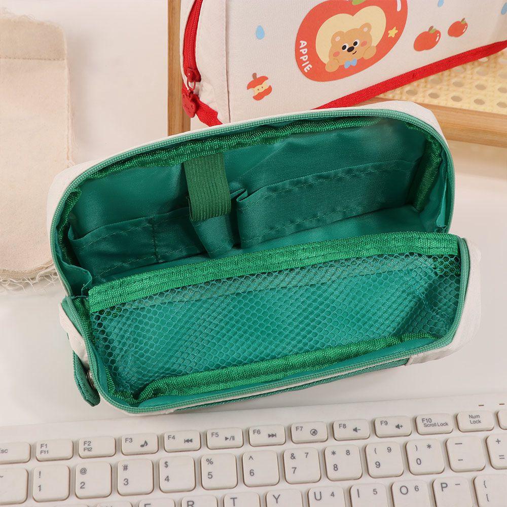 Can Stand Cartoon Pen Bag INS Multi-layer Stationery Bag Lovely Pencil Storage Bag Back To School