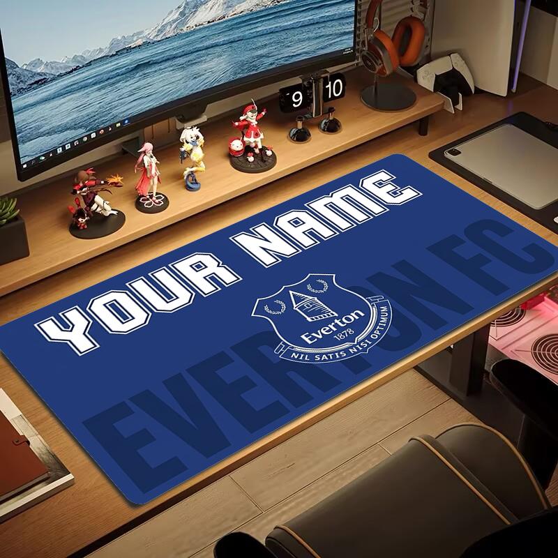 Custom Name Everton FC Mouse Pad Large Gaming Table Cushion Non-slip Laptop Tablet Big Mousepad XXL Mat Mini PC Playmat With Lock edge_XIA