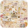 130Pcs/Set Coffee Color Healing Phrase Mini Diary Manual Stickers DIY Scrapbooks Album Decor Decals Stickers