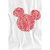 Disney Mens Mickey Mouse Heart Ears Silhouette Valentine`s Day T-Shirt