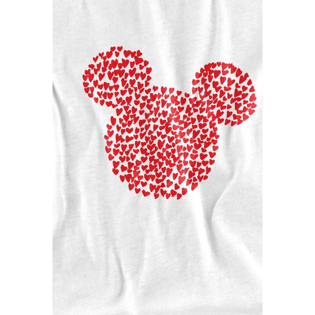 Disney Mens Mickey Mouse Heart Ears Silhouette Valentine`s Day T-Shirt