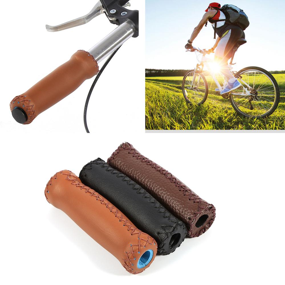 Cover Leather Bicycle Grips Retro Cycling Grip Vintage Bicycle Grips Bicycle Handlebar Grips