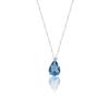 Ожерелье с подвеской из стерлингового серебра 925 пробы с голубым цирконом