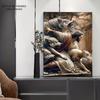 High-Definition Printed Canvas Art Featuring, Wolves, And Sheep. This Unframed Wall Art Poster in a Classic Style Is Suitable for Living Rooms