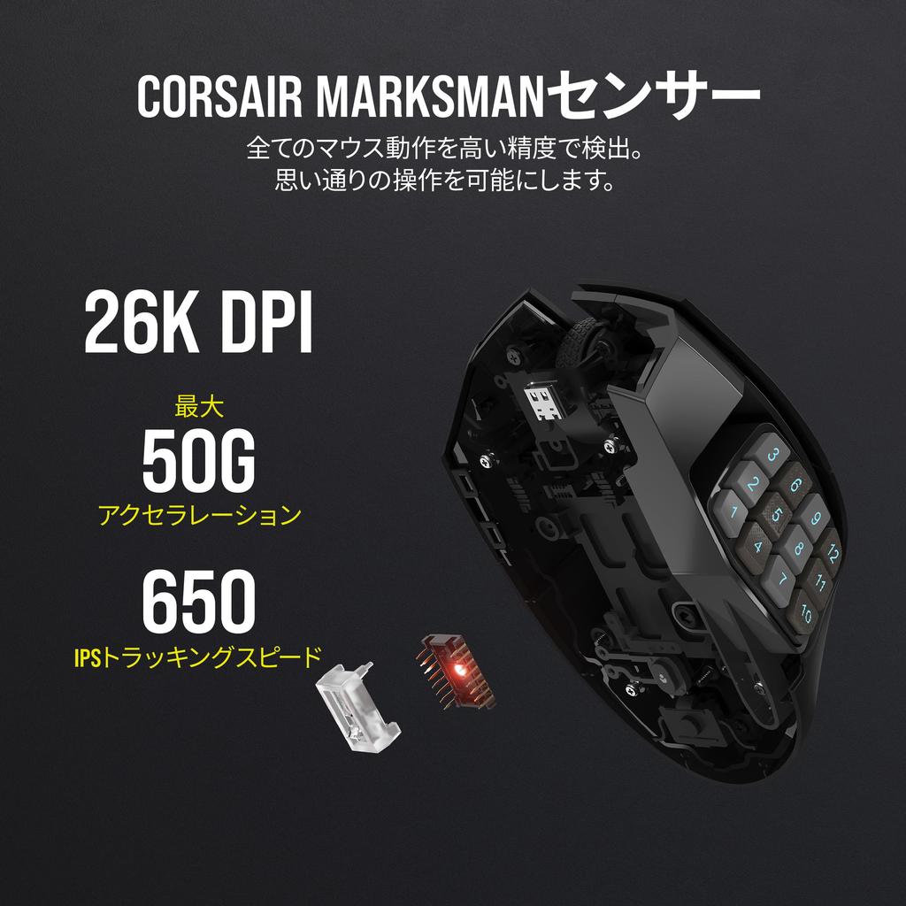CORSAIR SCIMITAR ELITE WIRELESS Совместимая игровая мышь MS681 Проводная/беспроводная CH-9314311-AP