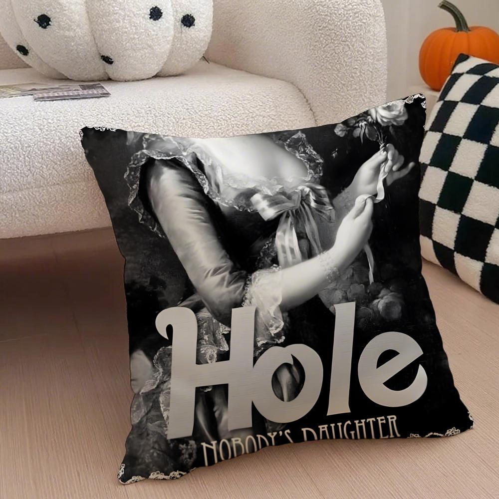 Band Rock Band HHole Cushion Cover Throw Pillow Cover Hidden Button Durable Polyester Chair Cushion
