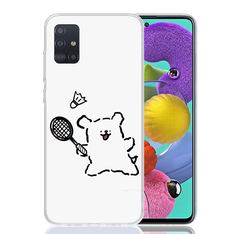 Чехол для телефона для бадминтона для Samsung Galaxy A52 A32 A22 A12 A02S A50S A30S A51 A31 AA71 Note 20 Ultra 10 S10 Plus Galaxy A52 A