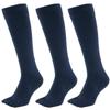 Asuka High Sizes 3 Pairs Five-Toe Socks, 100% Cotton, Women's Socks, 21-23cm,