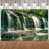 Lush Green Waterfall Forest Scenery Photo Backdrop Natural Landscape Photography Background for Portrait shooting Home Decor12