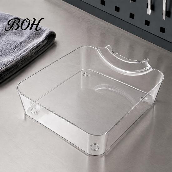 Sewage Collection Tray for Home Appliance Washing Machine Drain Pan with Deep Groove, Thickened ABS Leakproof Floor Protector Cleaning Drainage Tray,