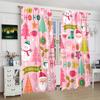 2 Pieces - Christmas Print Curtains - Polyester Material - Bedroom, Living Room, Study Private Curtains - Customizable Patterns