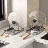 Pot Lid Countertop Chopping Board Rack Spatula Tray Shelf