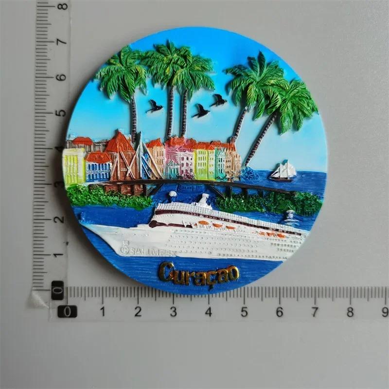 Нидерланды Кюрасао Туристические сувениры Подарок Стерео Смола Магнитные наклейки на холодильник 3D Магниты-ящерицы для холодильников
