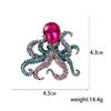 Броши со стразами на морскую тематику для женщин и мужчин, булавки-животные из стекла, подарки для банкетной вечеринки, рюкзака, ювелирные аксессуары