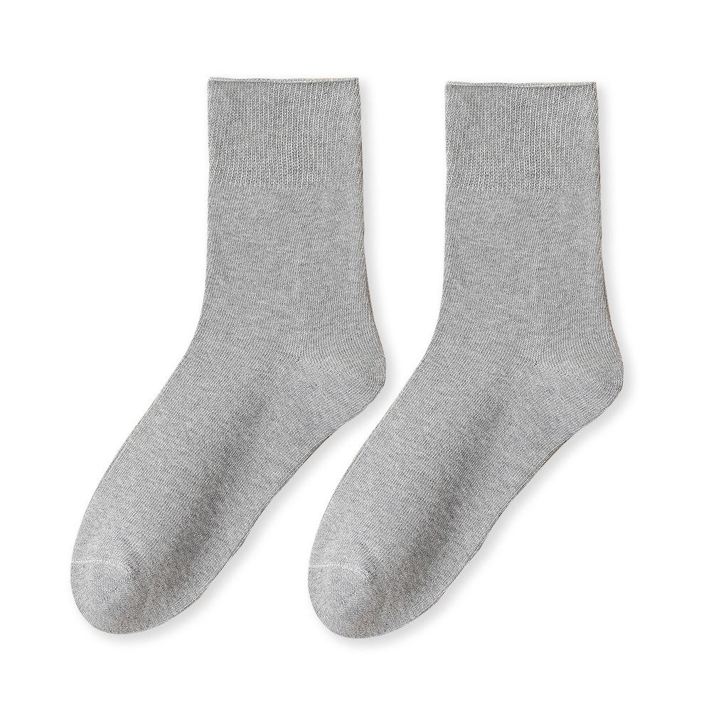 Men's Pure Cotton Comfortable Breathable Loose Mouth Antibacterial Elderly Tube Socks