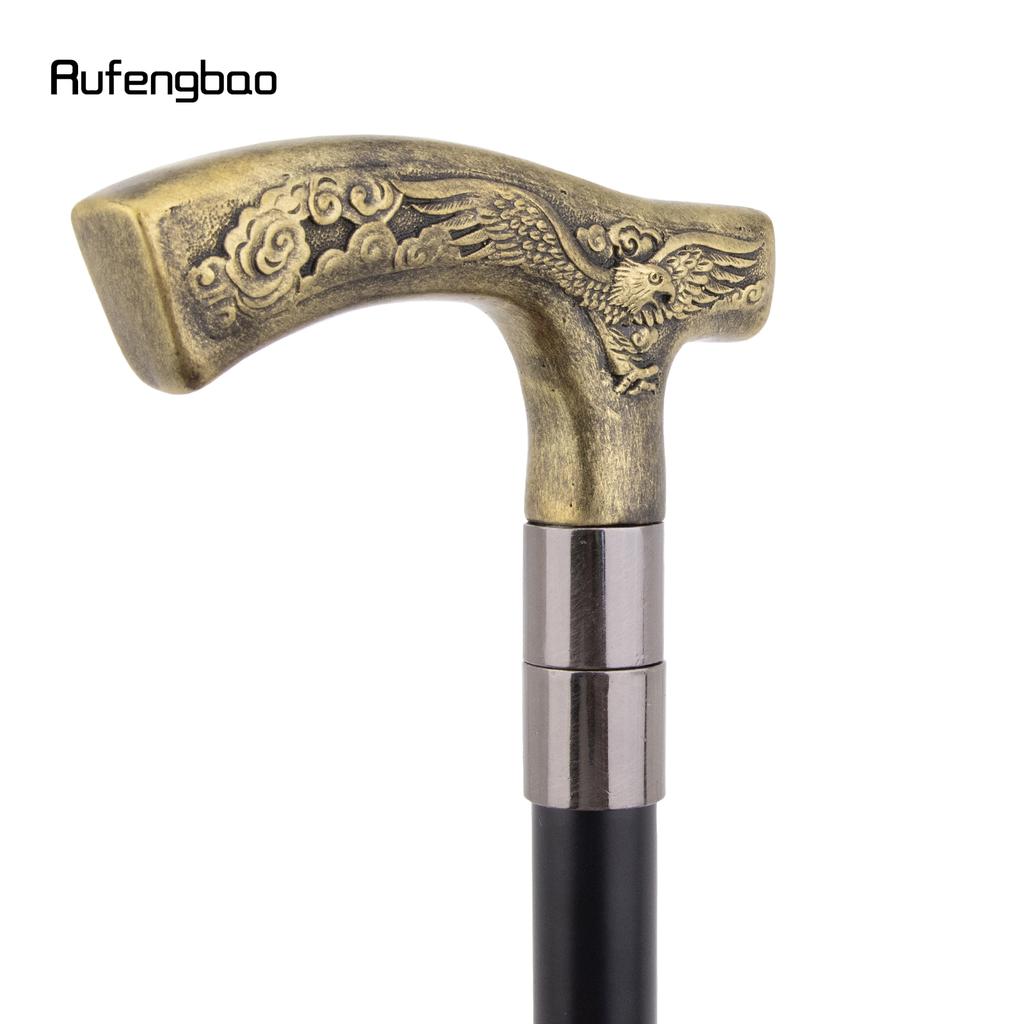 Желтая полимерная трость с орлом, модная декоративная стальная трость, элегантная трость для джентльмена для косплея, набалдашник, посох, 93 см