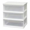 Iris Ohyama Chest 3 Tiers Complete Product Ready To Use As Soon As It Arrives Wide Made In Japan Width X Depth 41 X Height 62 Cm White White Wood Top