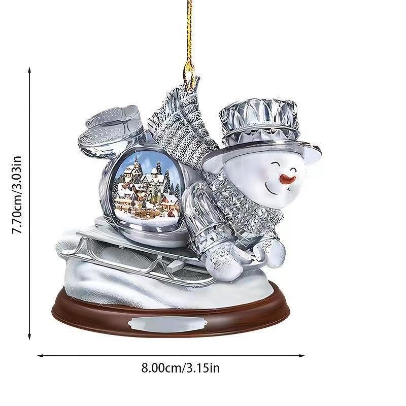 Санта-Клаус Акриловая подвеска на елку и украшение для автомобиля