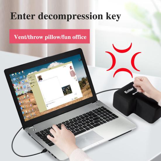 Большая кнопка Enter, питание от USB, антистресс, большая эргономичная игрушка-ключ Enter