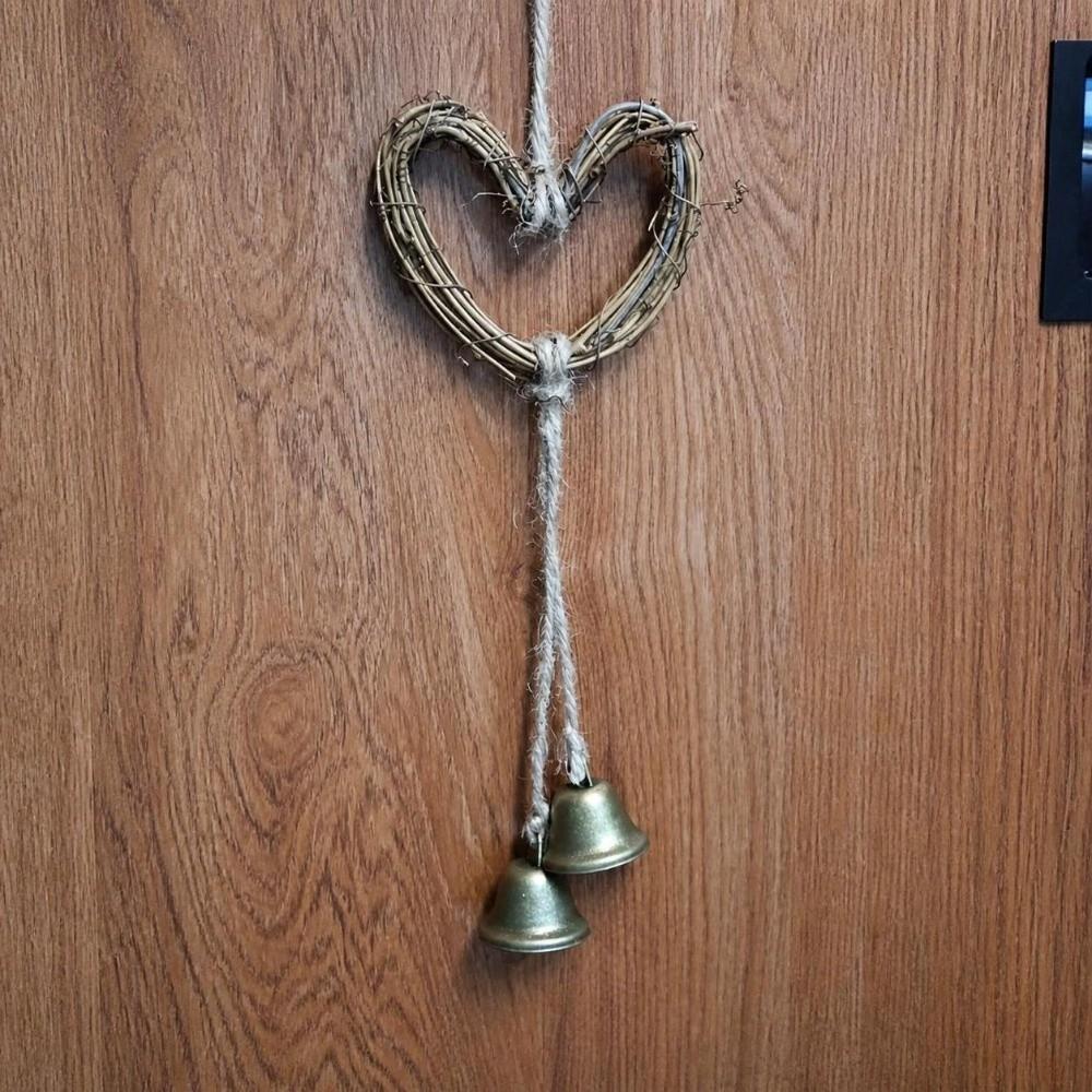 Weaving Christmas Bell Hanging Decoration Star Heart Wind Chime Pendant  Christmas Ornament