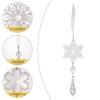 5pcs Colorful Snowflake Ice Strip Pendants Xmas Tree Hanging Ornament  Merry Christmas Decoration