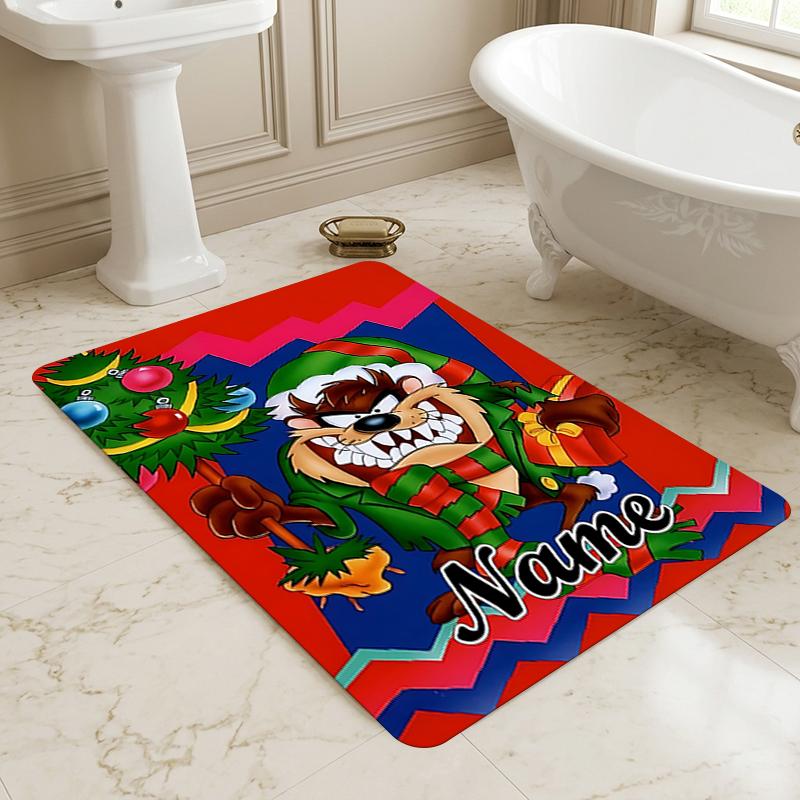 Custom Name Nightmare Cat Living Room Non-Slip Area Rug Soft Carpet for Bedroom Kids Playroom Sofa Office Home Decor Doormat
